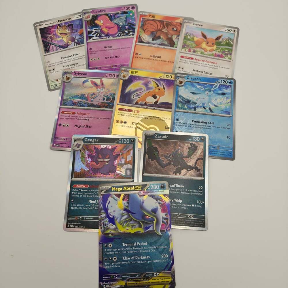 Pokemon TCG Bundle Lot - Mega Absol EX Ultra Rare + Holos Eeveelutions NM